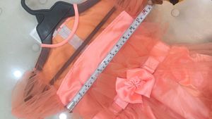 Peach Tulle Party Dress