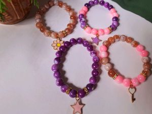 Korean Style Bracelet With Charm 2piece