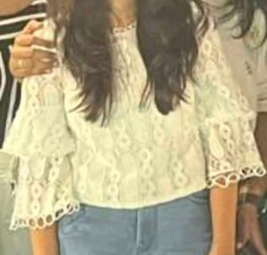 White Crochet Style Top