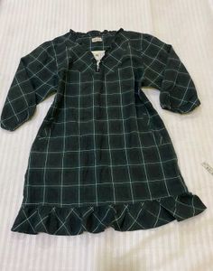 Checkered Casual Short Dress
