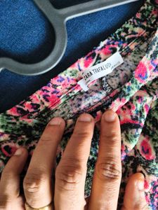 Zara Trafaluc Floral slightly glittered dress