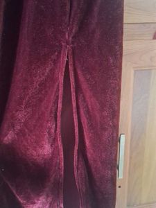 Burgundy Velvet Dress