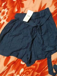 Cute Blue Tie Shorts