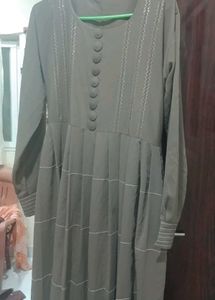 Elegant Grey Abhaya Burqa
