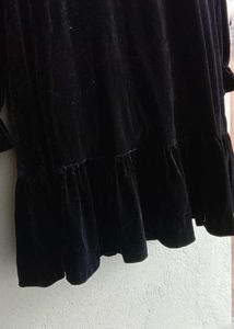 Black velvet dress