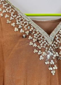 Elegant Brown Ethnic Gown ( L And XL Size)