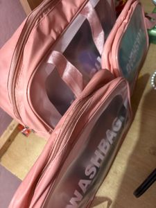 Pink Washbag Set (3 Pieces)