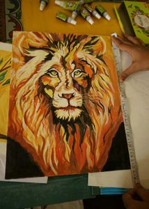 Hand Painted Lion