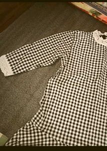 Korean Gingham Check Dress