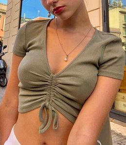Drawstring Crop Top