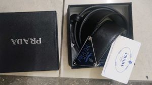 Prada Black Leather Belt