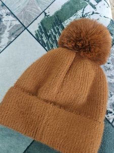 Pure Woolen Cap For Girls