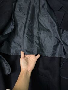 oversize warm Black Long Coat ( fits xxs till L)