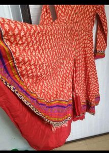Biba Red Printed Kurti