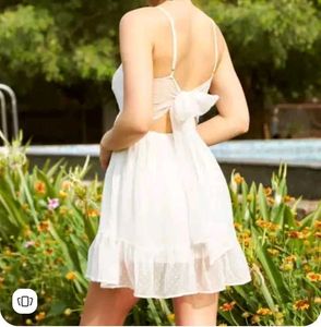 White Backless Frock