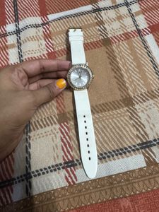 White Colour Silver Fastrack Watch