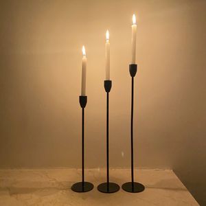 Matt Black Ascending Candle Stand Set Of 3