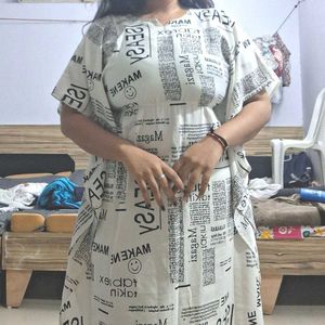 White Paper Cotton Kaftan