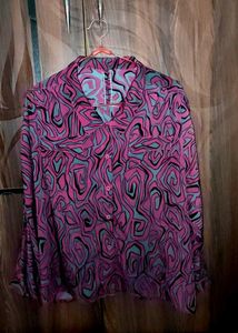 Pink & grey long sleeve shirt