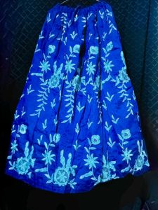 Ethnic Frock (Anarkali For Women) + Blue Skirt