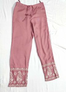 Women Mauve Pink Chikankari Embroidery Kurta Set
