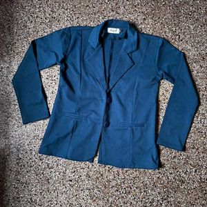 Teal oversized blazer