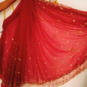 Heavy Embroidered Saari With Blouse