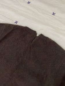 Vintage Brown Angora Blend Knit Top