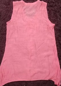 Coral Sleeveless Top
