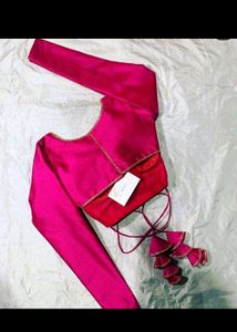 Royal Blue saree an pink blouse