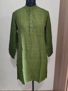 Green Cotton Kurta