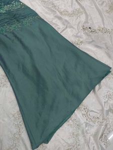 Teal Beaded Gown