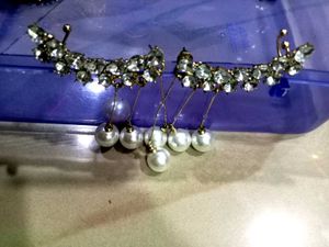 Pearl &amp; Crystal Ear Cuffs