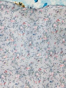 Floral Sheer Tie-Front Top