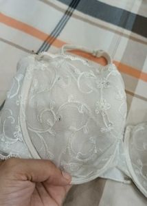 Light Pad Cotton And Net Bra 34D