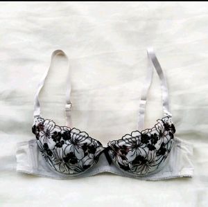 Floral Embroidered Bra