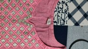 Pink Embroidered Kurti