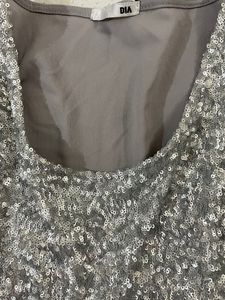 Embellished Silver Top