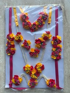 Haldi Ceremony artifical flower bridal set