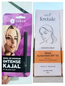 Combo Of Foxtale Sunscreen And SUGAR Kajal