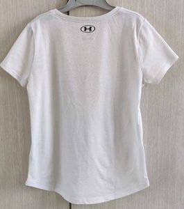 White And Teal  Tee Shirt