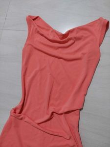 Women Coral Midi Dress
