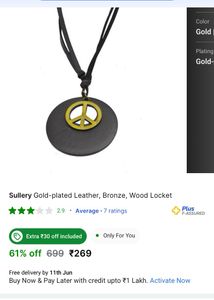 Peace symbol locket