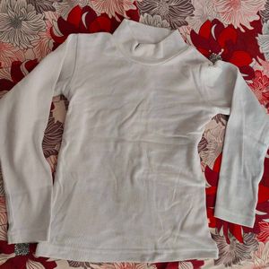 White Turtleneck Top