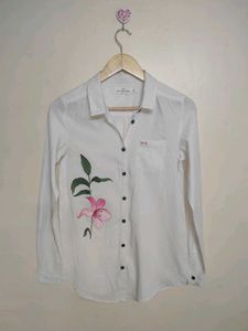 Hand-painted linen shirt