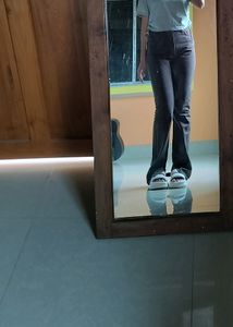 Grey Y2K Flared Jeans