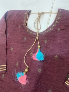 Burgundy &amp; Gold Kurti