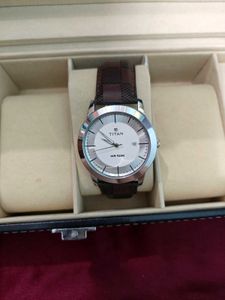 TITAN Brown Leather Watch