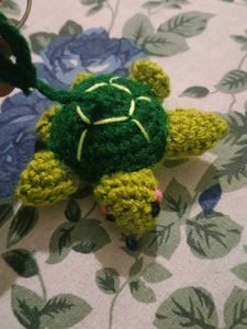Crochet Turtle Keychain