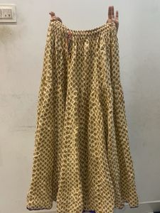 Vintage Patterned Maxi Skirt